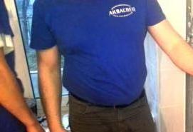 установка душа в ванной комнате - вариант 1