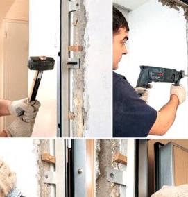 установка дверей Эконом - тип 1