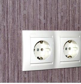 установка двойной наружной розетки - модель 1