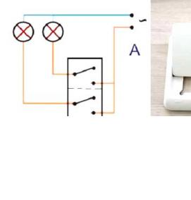 установка двухклавишного выключателя - модель 2