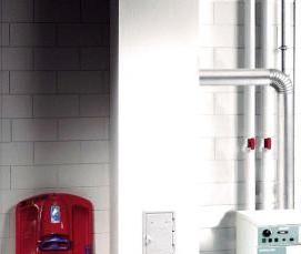 установка газовых котлов в ванной - модель 1