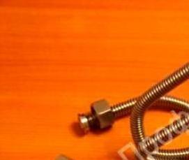 установка гибкой подводки для смесителя - тип 3