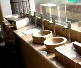 установка каменной раковины - модель 2