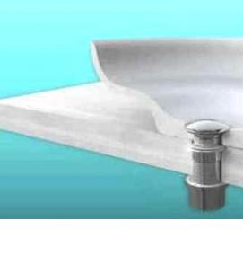 установка клапана в раковине - тип 3