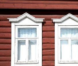 установка металлических наличников на окна - модель 1