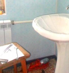 установка металлической раковины - тип 3