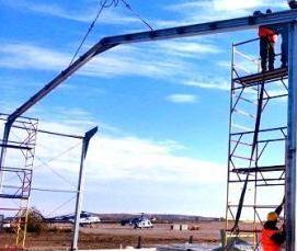 установка металлоконструкций - модель 2