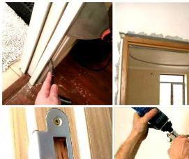 установка межкомнатных подвесных дверей - вариант 3