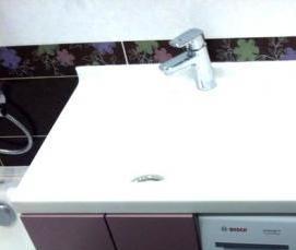 установка накладной раковины на стиральную машину - вариант 2