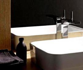 установка навесной раковины в ванной - модель 1