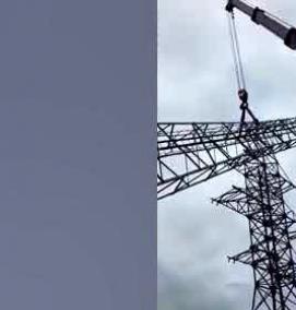 установка опор краном - тип 1