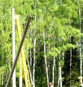 установка опор краном - тип 4