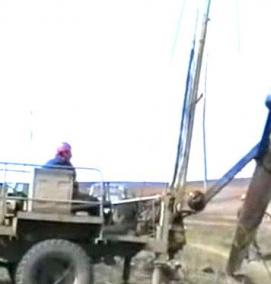 установка опор краном - тип 3