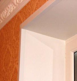 установка откосов на окна из гипсокартона - модель 1