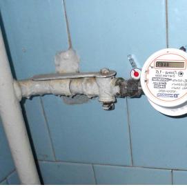 установка пломбы на газовый счетчик - вариант 1