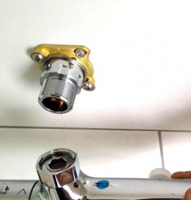 установка подводки к смесителю - тип 2