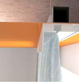 установка потолочного карниза на натяжной потолок - вариант 3