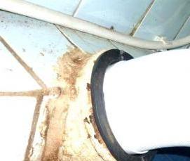 установка прямого унитаза - модель 4