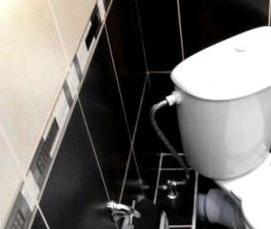 установка прямого унитаза - модель 3