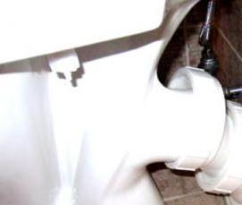 установка прямого унитаза - модель 2