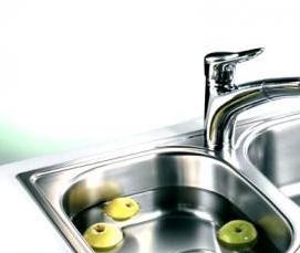 установка раковины из нержавейки - модель 2