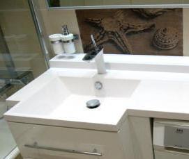 установка раковины кувшинки над стиральной машиной - вариант 4