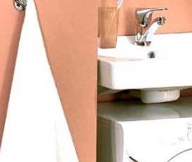 установка раковины кувшинки над стиральной машиной - вариант 2