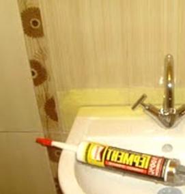 установка раковины на стену - модель 1