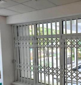 установка раздвижных решеток окна - тип 3