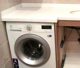 установка розетки для стиральной машины в ванной - модель 4