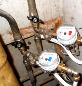 установка счетчика горячей воды квартире - модель 4
