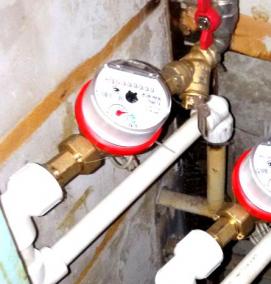 установка счетчика горячей воды квартире - модель 2