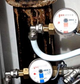 установка счетчика горячей воды - модель 4