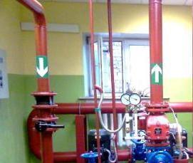 установка системы автоматического пожаротушения - вариант 4