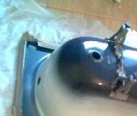 установка слива перелива на акриловую ванну - тип 1