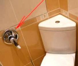 установка смесителя для биде - вариант 3