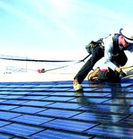 установка солнечных батарей - модель 1