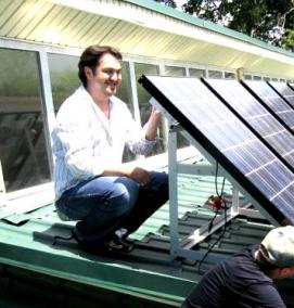 установка солнечных батарей - модель 3