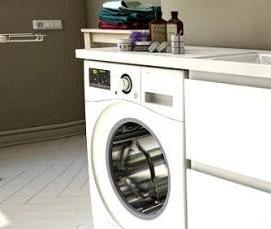 установка стиральной машинки под раковину - модель 3