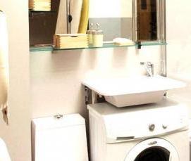 установка стиральной машинки под раковину - модель 2