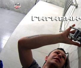 установка сушилки в ванной комнате - модель 2