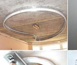 установка светодиодной люстры на потолок - модель 3