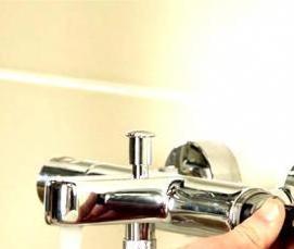 установка термостатического смесителя - вариант 1