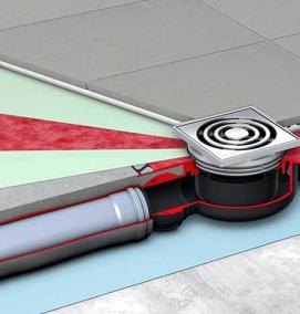 установка трапа для душа - вариант 1