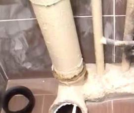 установка унитаза с гофрой - вариант 3