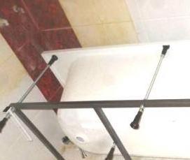 установка ванны без каркаса - модель 2