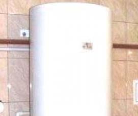 установка водонагревателя в ванной - вариант 1