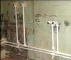 установка водорозеток раковины - модель 1