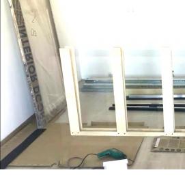 установка выдвижных дверей - модель 4