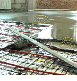 устройство цементно песчаной стяжки - тип 1